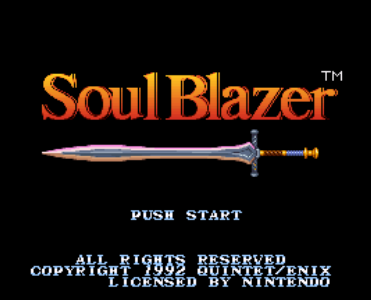 Soul Blazer Title Screen